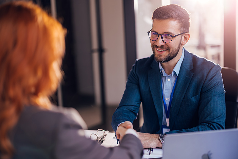 insurance broker handshake